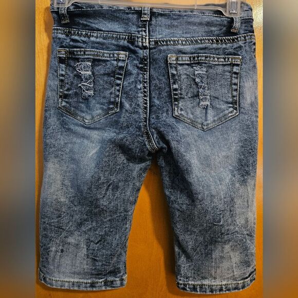 Thrill Jeans capri jeans distress light blue 8 girls * - Picture 2 of 2